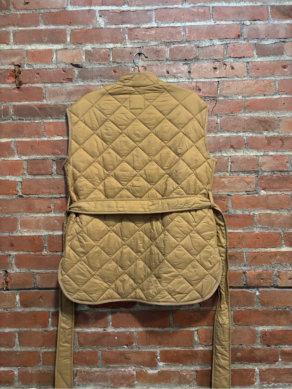 Quilted Belted Vest in Camel - Picture 5 of 7